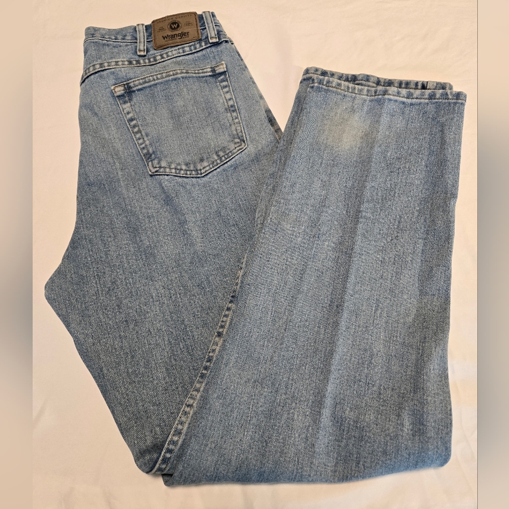 Wrangler Men's Blue Jeans 38 X 34